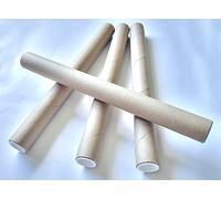 ShieldUp Lot de 4 tubes postaux solides en carton | 25 mm de diamètre par 330 mm de long