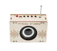 Shienfir Kit Scientifique Radio FM en Bois pour Enfants Ensemble électronique de Bricolage éducatif avec Puzzle 3D Artisanat Jouet de Construction T