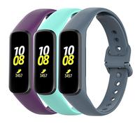 Shieranlee (3-Pack Bracelet Compatible avec Samsung Galaxy fit 2 SM-R220 Bracelet de Rechange Classique en Silicone Souple - Bracelet de Sport pour Galaxy fit 2 SM-R220 Fitness Tracker