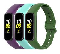 Shieranlee (3-Pack Bracelet Compatible avec Samsung Galaxy fit 2 SM-R220 Bracelet de Rechange Classique en Silicone Souple - Bracelet de Sport pour Galaxy fit 2 SM-R220 Fitness Tracker