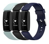 Shieranlee (3-Pack Bracelets compatibles avec Fitbit Inspire 3 Bracelet ，de Rechange Classique en Silicone Souple coloré pour Inspire 2 & Fitbit ace 3 Strap
