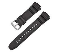 Shieranlee Bracelet Compatible avec Casio MCW-100H/110H/W-S220/HDD-S100 WV-200/AE-2000/2100 Resin Strap 16mm Watch Accessories Silicone Strap