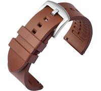 Shieranlee Bracelet de Montre de Sport, Bracelet de Remplacement de Bande de Montre à dégagement Rapide en Caoutchouc fluoré FKM pour Montre de Sport 19mm 20mm 21mm 22mm 24mm for Men Women