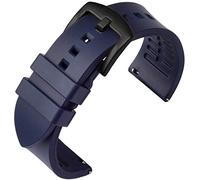 Shieranlee Bracelet de Montre de Sport, Bracelet de Remplacement de Bande de Montre à dégagement Rapide en Caoutchouc fluoré FKM pour Montre de Sport 19mm 20mm 21mm 22mm 24mm for Men Women