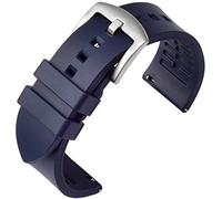 Shieranlee Bracelet de Montre de Sport, Bracelet de Remplacement de Bande de Montre à dégagement Rapide en Caoutchouc fluoré FKM pour Montre de Sport 19mm 20mm 21mm 22mm 24mm for Men Women