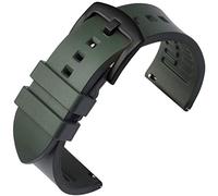 Shieranlee Bracelet de Montre de Sport, Bracelet de Remplacement de Bande de Montre à dégagement Rapide en Caoutchouc fluoré FKM pour Montre de Sport 19mm 20mm 21mm 22mm 24mm for Men Women