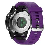Shieranlee Bracelet de Montre Silicone 20mm Violet pour Fenix 5S, 5S Plus, 6S, 6S Pro, 7S, 7S Solar, Sapphire Solar