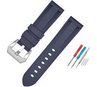 Shieranlee Bracelet de Sport en Silicone pour Montre Panerai PAM Watch 22MM Caoutchouc Montre Bracelet avec Acier Inoxydable Boucle