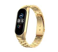 Shieranlee Compatible pour Mi Band 5 Bracelet/Mi Band 6 Bracelet,Ajustable en Acier Inoxydable Watch Bracelet de Remplacement pour Mi Band 5/6 Bracelet