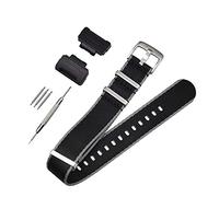 Shieranlee NATO Nylon Bracelet Compatible avec Casio G-Shock GA-110 120 GA-400 GD-100 DW-5600 GLS-8900 Canvas Men Bracelet Band Black Adapters