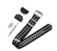 Shieranlee NATO Nylon Bracelet Compatible avec Casio G-Shock GA-110 120 GA-400 GD-100 DW-5600 GLS-8900 Canvas Men Bracelet Band Black Adapters