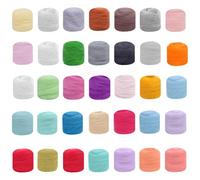 ShiFaKa 36 Couleurs Feutrage Laine à Tricoter, Feutre de Laine pour Feutrage à Sec, Feutrer à Laines Cardée pour Projets de Bricolage et DIY Artisanat Débutants