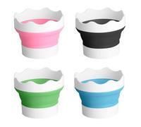 ShiFaKa 4 Pcs Gobelets à Eau Pliables pour Aquarelles, Godets à Peinture Pliables, Godet à Pinceaux Pliable, Gobelets de Peinture pour Aquarelles, Acrylique, Peintures à l'huile