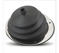 Shift Dust Cover Shift Boot Shifter Soufflet Shift Levier Boot Gear Shift Handbrake Lever Boot Plate Kit Dustproof Black Rubber Round 5.250in/13.3cm Universal