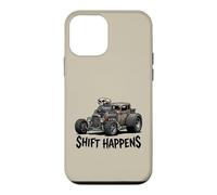 Shift Happens Canne à pêche Vintage Motif Voiture Coque pour iPhone 12 Mini