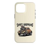 Shift Happens Canne à pêche Vintage Motif Voiture Coque pour iPhone 16 Pro Max