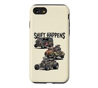 Shift Happens Canne à pêche Vintage Motif Voitures de Rue Coque pour iPhone SE (2020) / 7/8