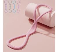 Shiftalter Resistance Bands, Figure 8 Exercise Bands for Women Men, Fitness Band for Workout Home Gym Stretching Pilates (15lb Pink)