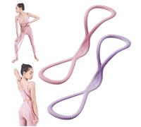 Shiftalter Resistance Bands,Figure 8 Resistance Band for Women Men, Shiftalter Figure 8 Exercise Bands for Glutes Back Arm Fullbody Training (Pink 15Lbs+Purple 25Lbs)