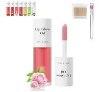 Shiftalter Tinted Lip Glow Oil - For Lush, Hydrated Lips with a Natural Glow, Sticky Long-Lasting Shiny Fruit Flavor Lip Stain, Nude Clear Glossy Shiny Lip Stain Glows Tint Oil (#03)