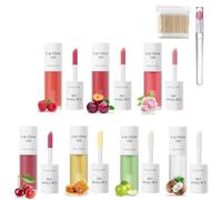 Shiftalter Tinted Lip Glow Oil - For Lush, Hydrated Lips with a Natural Glow, Sticky Long-Lasting Shiny Fruit Flavor Lip Stain, Nude Clear Glossy Shiny Lip Stain Glows Tint Oil (7PCS Mix)