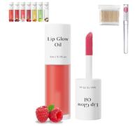 Shiftalter Tinted Lip Glow Oil - For Lush, Hydrated Lips with a Natural Glow, Sticky Long-Lasting Shiny Fruit Flavor Lip Stain, Nude Clear Glossy Shiny Lip Stain Glows Tint Oil (#01)