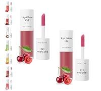 Shiftalter Tinted Lip Glow Oil, Historicg Tinted Lip Glow Oil, Keep Shiny All Day - Hydrated Lips with a Natural Glow (04-Cherries (2pcs))
