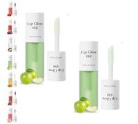 Shiftalter Tinted Lip Glow Oil, Historicg Tinted Lip Glow Oil, Keep Shiny All Day - Hydrated Lips with a Natural Glow (06-Green Apples (2pcs))