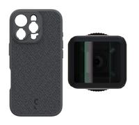 ShiftCam iPhone 16 Pro Case Tissu Gris Foncé + LensUltra 1,33x Anamorphic