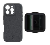 ShiftCam iPhone 16 Pro Case Tissu Gris Foncé + LensUltra 1,55x Anamorphic