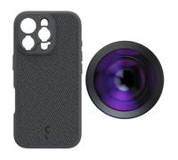 ShiftCam iPhone 16 Pro Case Tissu Gris Foncé + LensUltra 200° Fisheye