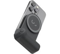 ShiftCam SnapGrip Poignée d'alimentation mobile avec bouton d'obturateur sans fil - Support magnétique qui se fixe sur n'importe quel téléphone - Powerbank intégré avec chargement sans fil Qi (noir