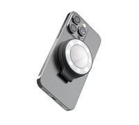 ShiftCam SnapGrip Poignée d'alimentation mobile avec bouton d'obturateur sans fil - Support magnétique qui se fixe sur n'importe quel téléphone - Powerbank intégré avec chargement sans fil Qi (noir