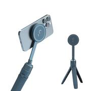 ShiftCam SnapStand Mini - Perche à selfie vidéo et trépied - Support magnétique à clipser sur n'importe quel téléphone - Design inclinable | Blue Jay