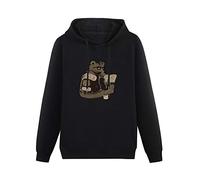 SHIGE Heavyweight Hooded Anti Social Club Bear Hipster Long Sleeve Sweatshirts Black S