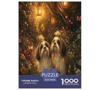 Shih Tzu 1000 Pièces Puzzle pour Adultes Jeux De Défi Familial Divertissement Apaisant Cultiver l'esprit D'équipe pour DécoRations Familiales 70x50cm/1000pcs