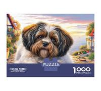 Shih Tzu 1000 Pièces Shih Tzu Reste Puzzle pour Adultes Carton sans Odeur Anti-Stress pour S'amuser pour Passionnés pour Collectionner 70x50cm/1000pcs