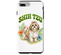 Shih Tzu Aquarelle Florale bohème Shih Tzu pour Les Amoureux des Chiens Coque pour iPhone 7 Plus/8 Plus