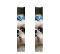 Shih Tzu - Bannière de porte d'entrée pour porte d'entrée ou de remise de diplôme - Bannière de remise de diplôme pour intérieur et extérieur - Fournitures de fête