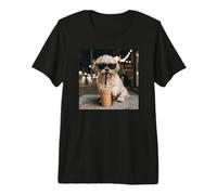 Shih Tzu Boire du café glacé T-Shirt Haut de Gamme