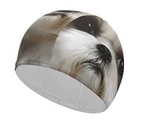 Shih Tzu Bonnet de bain pour chien adulte femme et homme - Léger et extensible - Bonnet de piscine pour piscine, plage, natation sur les genoux - Protection des cheveux et des oreilles