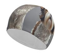 Shih Tzu Bonnet de bain pour chien Haute élasticité Convient aux cheveux longs et courts Confortable Grand bonnet de douche pour réduire la traînée et protéger les poils