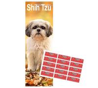Shih Tzu Calendrier fin 2025 | Race de chien | Calendrier mince | 12 mois | avec autocollants organisationnels