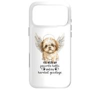 Shih Tzu Chien Memorial Ange Empreintes de Pattes Ailes Hardest Goodbye Coque pour iPhone 17 Pro Max