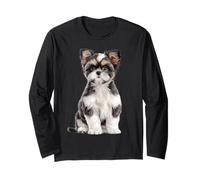 Shih Tzu Chiot Croquis Dessin Art Amoureux des Chiens Manche Longue