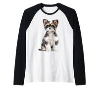 Shih Tzu Chiot Croquis Dessin Art Amoureux des Chiens Manche Raglan