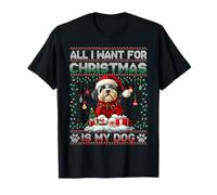 Shih Tzu Christmas Tree Lights Decorations Dog Lover Xmas T-Shirt