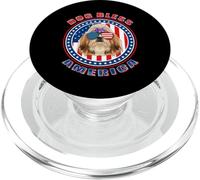 Shih Tzu Dog Bless America Flag USA Patriotic 4th of July PopSockets PopGrip pour MagSafe