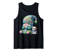 Shih Tzu Dog Grandpa Gnome Praying Hands For Christian Dad Débardeur
