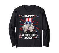 Shih Tzu Dog Patriotic American 4th of July Dogs Lovers Manche Longue